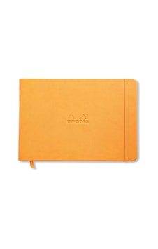 Rhodıa 148 210 Mm A-5 Çizgili Defter, Turuncu Sert Kapak + Elastik Bant Çok Renkli