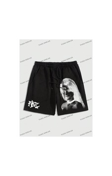 Tarzsokak Y2k Unisex Yaz Şort Bermuda Harajuka Anime Retro Kod-11536 Siyah Tarzsokak Y2k Unisex Yaz Şort Bermuda Harajuka Anime Retro Kod-11536 Siyah