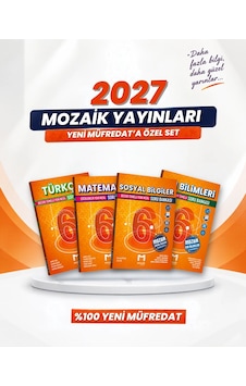 Mozaik Yayınları 6. Sınıf Türkçe-matematik-sosyal Bilgiler-fen Bilimleri Soru Bankası Seti 4 Kitap