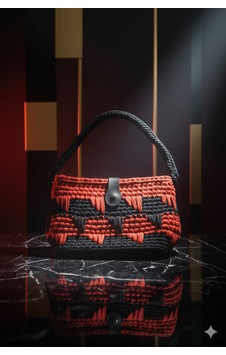 Loom Collection Kırmızı - Siyah Kol Çantası Loom Collection Kırmızı - Siyah Kol Çantası