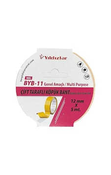 Yıldızlar Byb-11 Çift Tarafli Köpük Bant 12 Mm 5 Mt Yıldızlar Byb-11 Çift Tarafli Köpük Bant 12 Mm 5 Mt