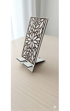 Ahşap Telefon Standı Beyaz