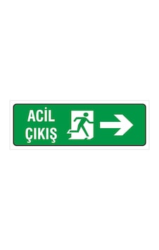 Iş Güvenliği Uyarı Levhası Acil Çıkış Sağ 12x34 Cm. Fd-1234-001 - 874363345 Iş Güvenliği Uyarı Levhası Acil Çıkış Sağ 12x34 Cm. Fd-1234-001 - 874363345