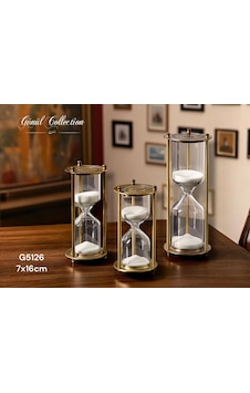 Gönül Mutfak Gnl 5126 Cam Kum Saati 7x16 Cm 1 Adet Gold Gönül Mutfak Gnl 5126 Cam Kum Saati 7x16 Cm 1 Adet Gold