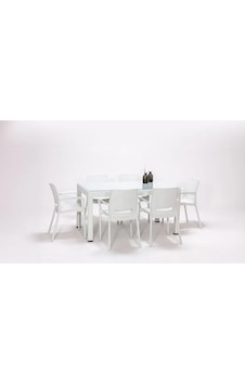 Rattan Camlı Lüx Beyaz Masa Takımı 90x150 Dikdörtgen Masa+6 Sandalye Bahçe Balkon Teras Beyaz Rattan Camlı Lüx Beyaz Masa Takımı 90x150 Dikdörtgen Masa+6 Sandalye Bahçe Balkon Teras Beyaz