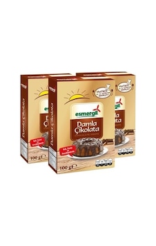 Esmergil Damla Çikolata 3'lü Paket 3 x 100 Gr Esmergil Damla Çikolata 3'lü Paket 3 x 100 Gr