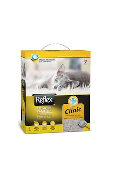 Reflex Clinic Özel Tanecikler Topaklaşan Bentonit Kedi Kumu 4 x 6 L Reflex Clinic Özel Tanecikler Topaklaşan Bentonit Kedi Kumu 4 x 6 L