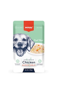 Wanpy Pouch Tavuk Sebze Yaş Köpek Maması 100 G Wanpy Pouch Tavuk Sebze Yaş Köpek Maması 100 G