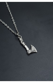 Viking Balta Düz Zincir Kolye Gümüş