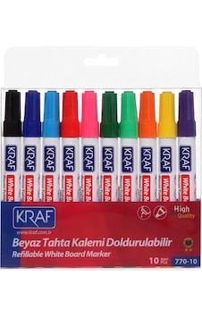 Kraf Beyaz Tahta Kalem Seti 10 Renk Kraf Beyaz Tahta Kalem Seti 10 Renk