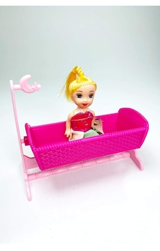 Sallanan Beşikli Parmak Bebek 10x10 cm Sallanan Beşikli Parmak Bebek 10x10 cm