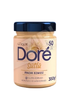 Dore Glutensiz Sütlü Fındık Ezmesi %50 Fındık 350 Gr. Dore Glutensiz Sütlü Fındık Ezmesi %50 Fındık 350 Gr.