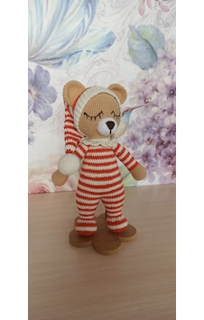 Amigurumi Uykucu Ayıcık 30 Cm