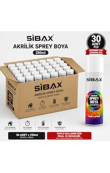 Sibax Akrilik Sprey Boya Ral 7001 Çakıl Gri 250 Ml 30'lu Koli 7001 Gri Sibax Akrilik Sprey Boya Ral 7001 Çakıl Gri 250 Ml 30'lu Koli 7001 Gri