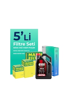 MANN Citroen Berlingo 1.6 BlueHDi Dizel Filtre Bakım Seti Motul Motor Yağlı (2015-2018) 5'Li MANN Citroen Berlingo 1.6 BlueHDi Dizel Filtre Bakım Seti Motul Motor Yağlı (2015-2018) 5'Li
