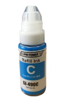 Ipm-toner Canon Gı-490 Mavi Uyumlu Mürekkep 70 Ml Pıxma G1410/g2410/g3410