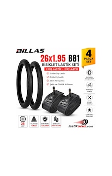 Billas 26x1.95 B81 Bisiklet Lastik Seti 2 Adet Dış Lastik + 2 Adet İç Servis Lastik 26 Jant Mtb Şehir Bisikleti Uyumlu Billas 26x1.95 B81 Bisiklet Lastik Seti 2 Adet Dış Lastik + 2 Adet İç Servis Lastik 26 Jant Mtb Şehir Bisikleti Uyumlu