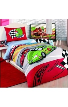Taç Speedway Ranforce Tek Kişilik Nevresim Takımı Kırmızı