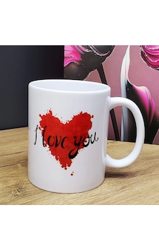 I Love You Tasarım Bardak Çok Renkli I Love You Tasarım Bardak Çok Renkli
