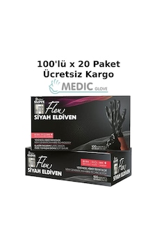 Reflex Flex Pudrasız Siyah Tpe Eldiven 100'lü x 20 Kutu Reflex Flex Pudrasız Siyah Tpe Eldiven 100'lü x 20 Kutu