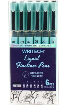 Writech Liquid Fineliner Kalem Seti 6lı W-704