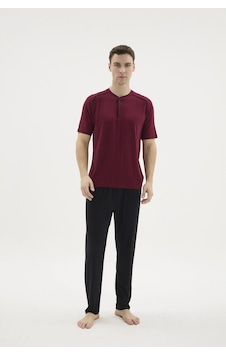 Kocabey Kkt-26153 Erkek Midi Yaka Pijama Takımı Mürdüm Kocabey Kkt-26153 Erkek Midi Yaka Pijama Takımı Mürdüm