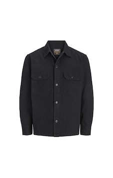 Jack & Jones Erkek Relaxed Fit Gömlek Yaka Overshirt - Colton - 12298629 Siyah Jack & Jones Erkek Relaxed Fit Gömlek Yaka Overshirt - Colton - 12298629 Siyah
