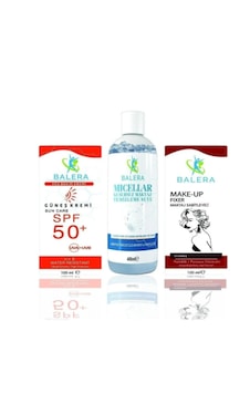 Sun Care 50+ & Makyaj Sabitleyici & Mıcellar Makyaj Temizleme Suyu