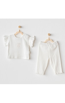 Andywawa Kız Bebek Takım 2 Parça Set Basic Ac25898 Ekru Andywawa Kız Bebek Takım 2 Parça Set Basic Ac25898 Ekru
