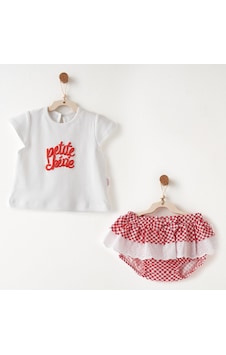 Andywawa Kız Bebek Takım 2 Parça Set Anw-ac26682 Kırmızı Andywawa Kız Bebek Takım 2 Parça Set Anw-ac26682 Kırmızı