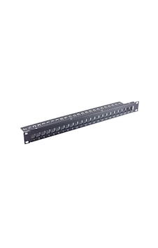 19" Keystone Panel, 24-way, 1u, Stp, Slim, Black