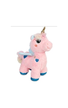 Peluş Tek Boynuzlu At Unicorn Lila Mavi Peluş 35 Cm Pelüş