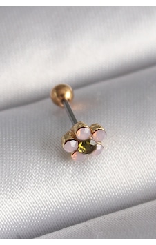 316l Çelik Gold Zirkon Taşlı Çiçek Tragus Piercing Altın 316l Çelik Gold Zirkon Taşlı Çiçek Tragus Piercing Altın