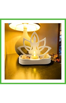 Vaveni 3d Baskı Lotus Buda Mumluk - Dekoratif Tealight Mumluk-beyaz Arz Vaveni 3d Baskı Lotus Buda Mumluk - Dekoratif Tealight Mumluk-beyaz Arz