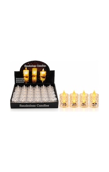 24 Adet Orta Boy Pilli Kristal Mika Led Mum Çap: 3.8cm Yükseklik: 6.9cm İ10-016 5570 Çok Renkli 24 Adet Orta Boy Pilli Kristal Mika Led Mum Çap: 3.8cm Yükseklik: 6.9cm İ10-016 5570 Çok Renkli