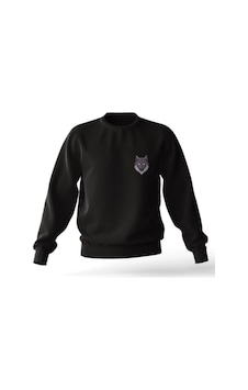 Tarzsokak Sıyah Karpşonsuz 0 Yaka Pamuklu Kurt Baskılı Unisex Sweatshirt Siyah Tarzsokak Sıyah Karpşonsuz 0 Yaka Pamuklu Kurt Baskılı Unisex Sweatshirt Siyah