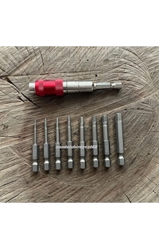 Rico Alyan Seti Bits Alyan Uç Set 1,5mm 6mm Bükülebilir Bits Uzatma 9pcs