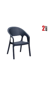 2 Adet Garden Antrasit Sandalye Balkon Bahçe Teras Antrasit 2 Adet Garden Antrasit Sandalye Balkon Bahçe Teras Antrasit