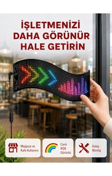 Mey İthalat Rgb Renkli Led Ekran Tabela Usb Bağlantılı Ve Kayan Yazı Destekli - Mey İthalat Rgb Renkli Led Ekran Tabela Usb Bağlantılı Ve Kayan Yazı Destekli -