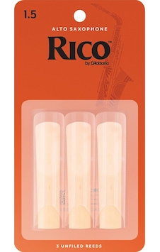 D'addario Rja0315 Rico Alto Saksafon Kamışı - No: 1.5 Eğitim - 3'lü Paket 1.5 Numara Çok Yumuşak Sertlik, Yeni Başlayanlar İçin Kolay Üfleme, Rico Kalitesiyle Kararlı Titreşim İçerik: 3 Adet Ekonomik Paket