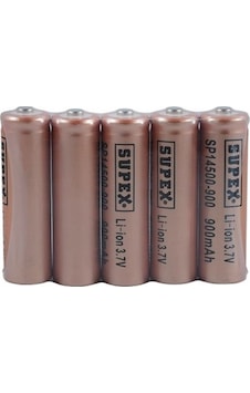 Supex SP14500-900 900 mAh 3.7 V 14500 Li-Ion Şarj Edilebilir Pil 5'li Supex SP14500-900 900 mAh 3.7 V 14500 Li-Ion Şarj Edilebilir Pil 5'li