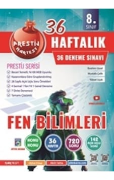 8. Sınıf Haftalık Fen Bilimleri 36 Deneme + 23 Açık Uçlu Test 8. Sınıf Haftalık Fen Bilimleri 36 Deneme + 23 Açık Uçlu Test