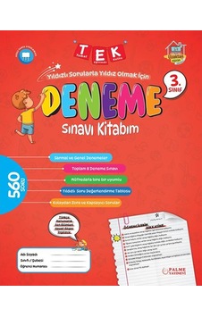 3. Sınıf Tek Deneme Sınavı Kitabım - Palme Eğitim 3. Sınıf Tek Deneme Sınavı Kitabım - Palme Eğitim