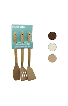 İbico İ22-010 Renkli Silikon Mutfak Seti - Ahşap & Bambu Saplı Klasik, Yan, Delikli Spatula 30cm- 12'li Paket İbico İ22-010 Renkli Silikon Mutfak Seti - Ahşap & Bambu Saplı Klasik, Yan, Delikli Spatula 30cm- 12'li Paket