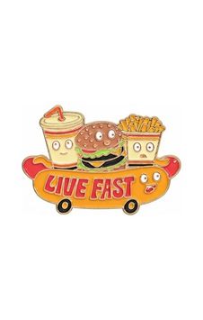 Fast Food Broş Hamburger Patates Hot Dog Rozet Pin Siyah Fast Food Broş Hamburger Patates Hot Dog Rozet Pin Siyah