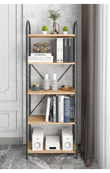 Metal Kitaplık Atlantik Çam 180 Cm Altın Metal Kitaplık Atlantik Çam 180 Cm Altın