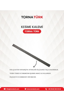 Tesbih Kesme Kalemi 12 X 2 Mm Hss İşleme Ekipmanı Metalik Tesbih Kesme Kalemi 12 X 2 Mm Hss İşleme Ekipmanı Metalik