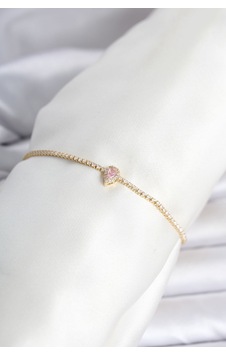Pirinç Pembe Damla Model Su Yolu Kadın Bileklik Gold Renk Çok Renkli Pirinç Pembe Damla Model Su Yolu Kadın Bileklik Gold Renk Çok Renkli