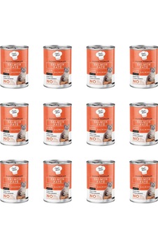 Chefs Choice Tahılsız Somonlu Ezme Kedi Konservesi 400 Gr 12 Adet Chefs Choice Tahılsız Somonlu Ezme Kedi Konservesi 400 Gr 12 Adet