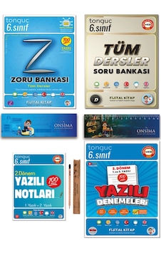 Tonguç Akademi 6. Sınıf Zoru Bankası - Tüm Dersler Soru Bankası - 2. Dönem Yazılı Denemeleri - Yazılı Notları Set Tonguç Akademi 6. Sınıf Zoru Bankası - Tüm Dersler Soru Bankası - 2. Dönem Yazılı Denemeleri - Yazılı Notları Set